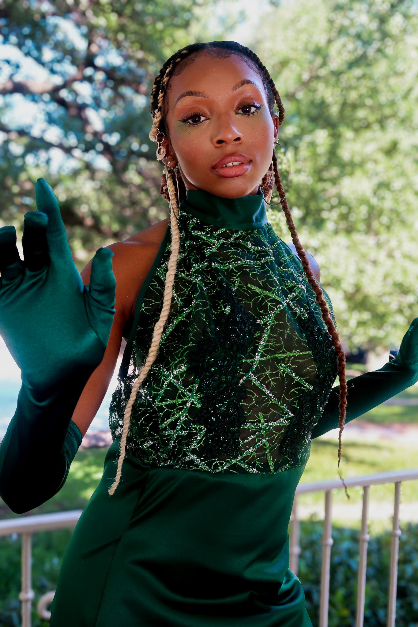 Gilded Green Gown