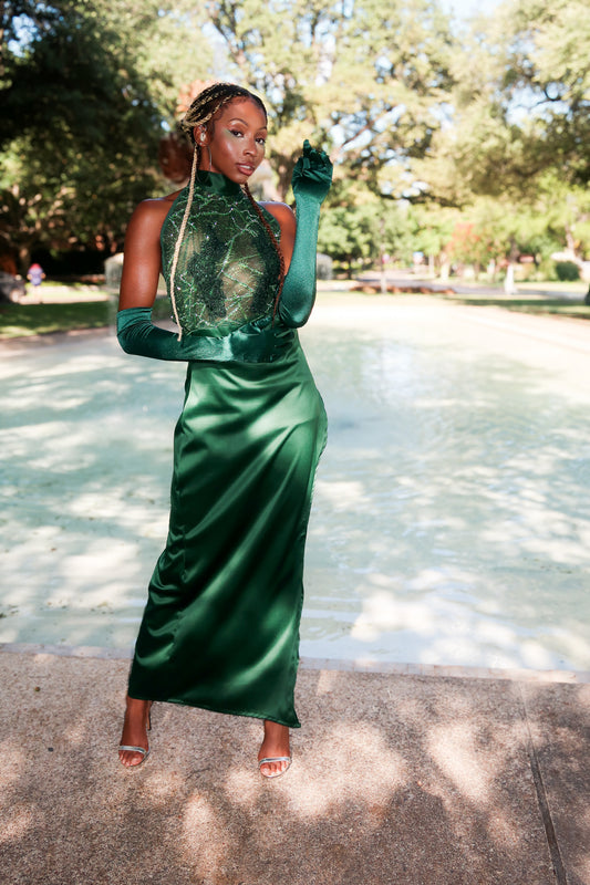 Gilded Green Gown